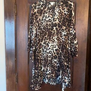 Cheetah print dress.